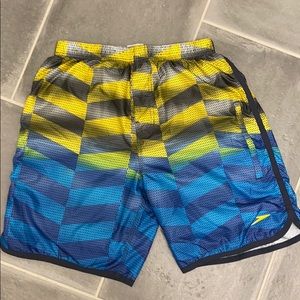 Speedo Brand Swim Suit Yellow/Blue Size S